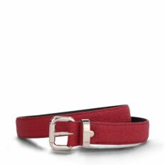 ceinture vegan femme rouge pinatex