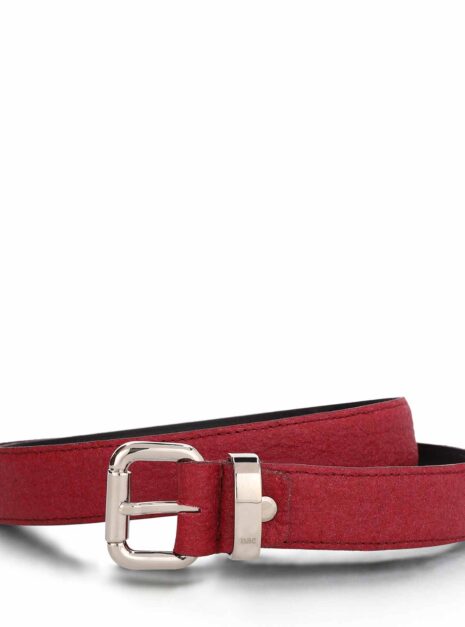 ceinture vegan femme rouge pinatex