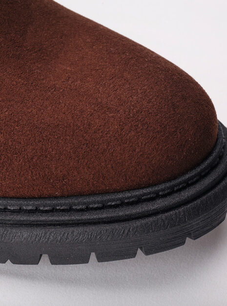 Chelsea boot vegan Faber marron — vue de face bout rond