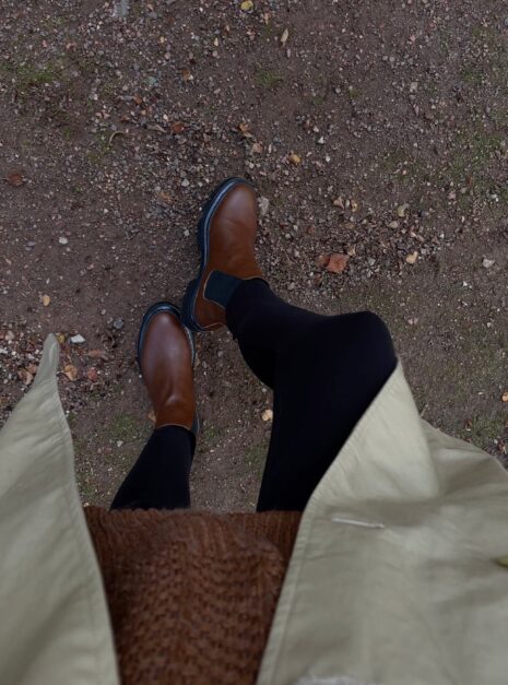 Bottine chelsea vegan Molly marron — bottine cheville élégante