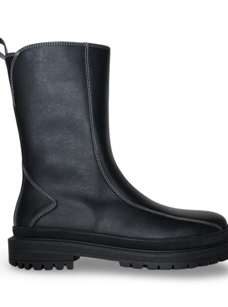 Reiko_Black_1.jpg botte vegan mi-mollet noire