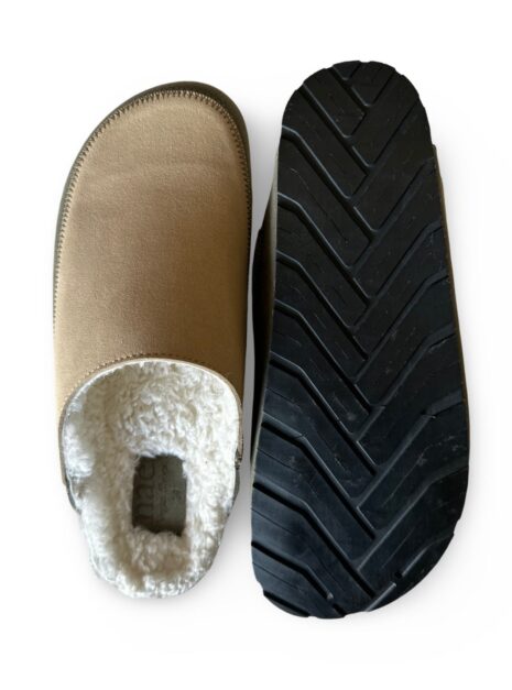 Chausson vegan Suva unisexe — vue détaillée coton bio et liège naturel