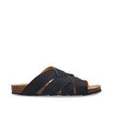 sandale pinatex vegan noire