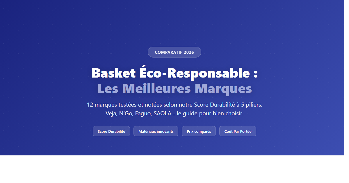 Basket éco-responsable : guide des sneakers durables