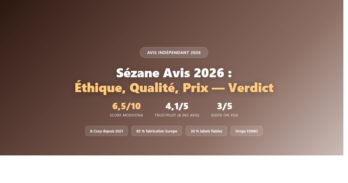 Sézane avis 2026 — Éthique, qualité et prix
