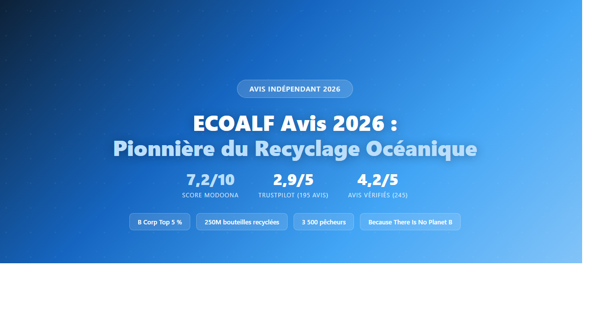 ECOALF avis 2026 — Pionnière du recyclage océanique